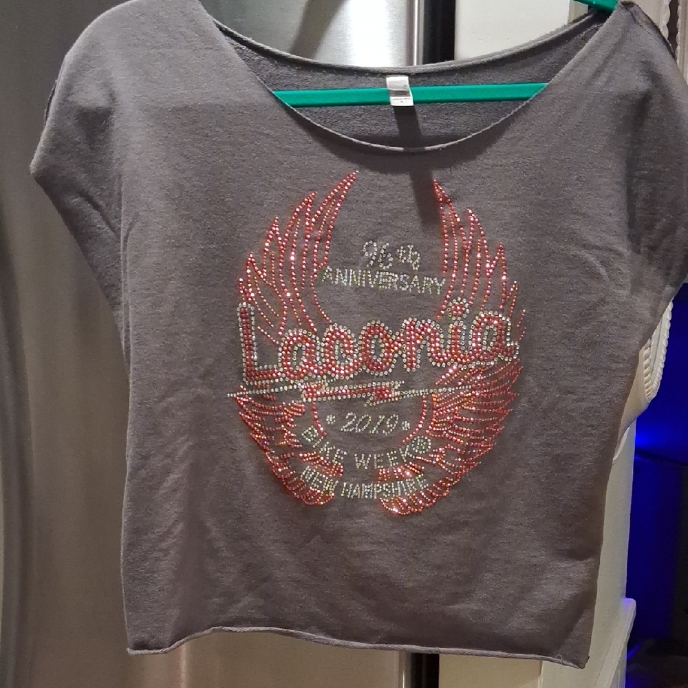 Next Level Apparel Charcoal Gray Tee  Laconia NH Bike WEEK